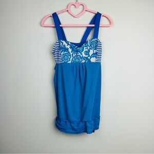 lululemon athletica Run Back On Track Floral Tank Size 6